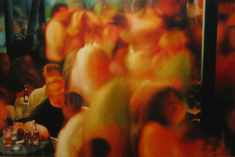 Party in Jajce 2, 2002, 200x300 cm, oil on canvas