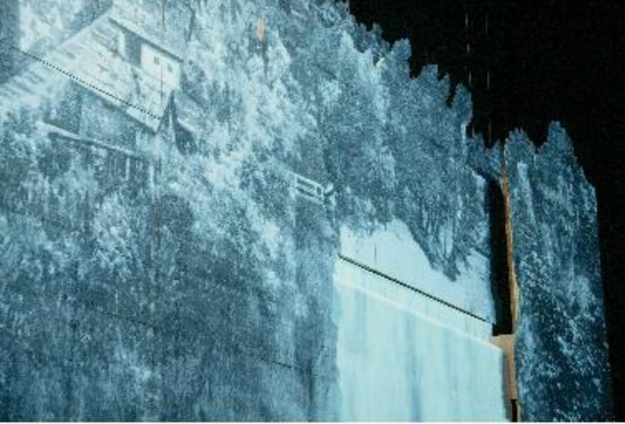 Waterfall, 1998, 1950x1000x350 cm, wood, paper, plastic, canvas4