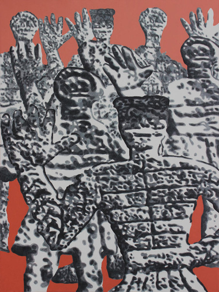Stone Voters, 2010, 240x180 cm, acrylic on canvas