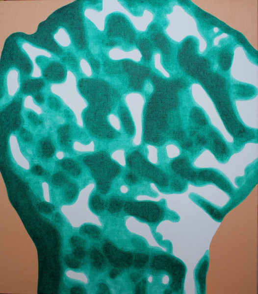 Stone Head No. 1, 2010, 80x70 cm, acrylic on canvas