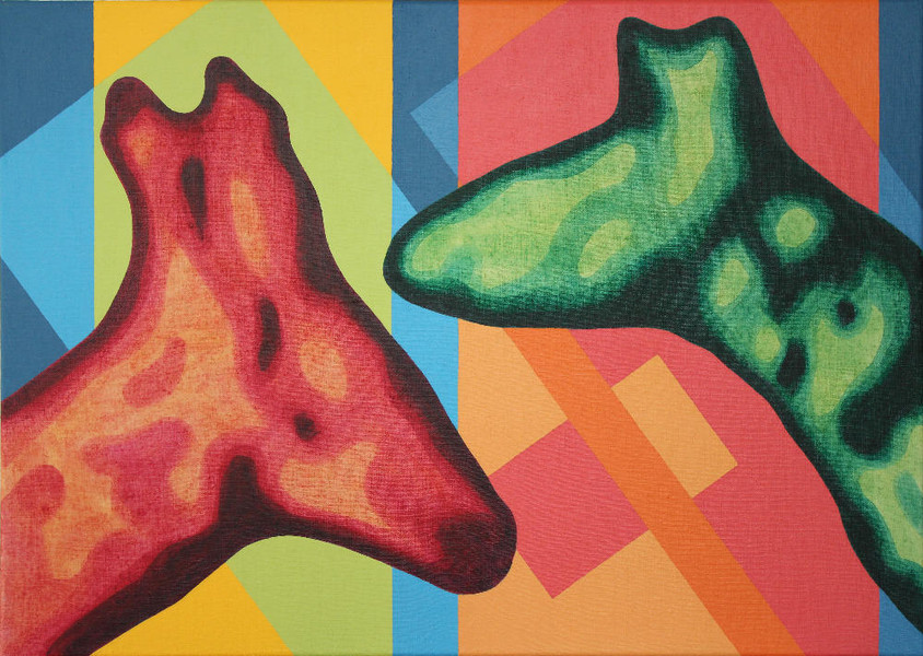 Stone animals No. 1, 2012, 50x70 cm, acrylic on canvas