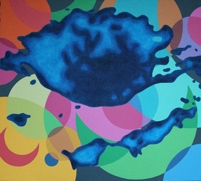 Blue Hole, 2012, 90x100 cm, acrylic on canvas