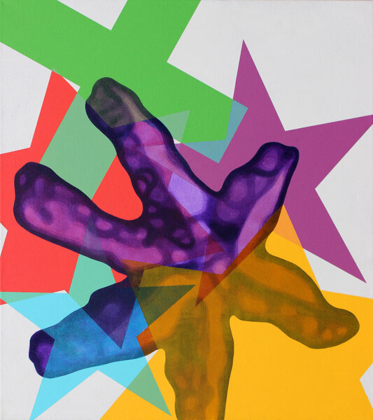 Stone star No. 4, 2015, 100x80 cm, acrylic on canvas