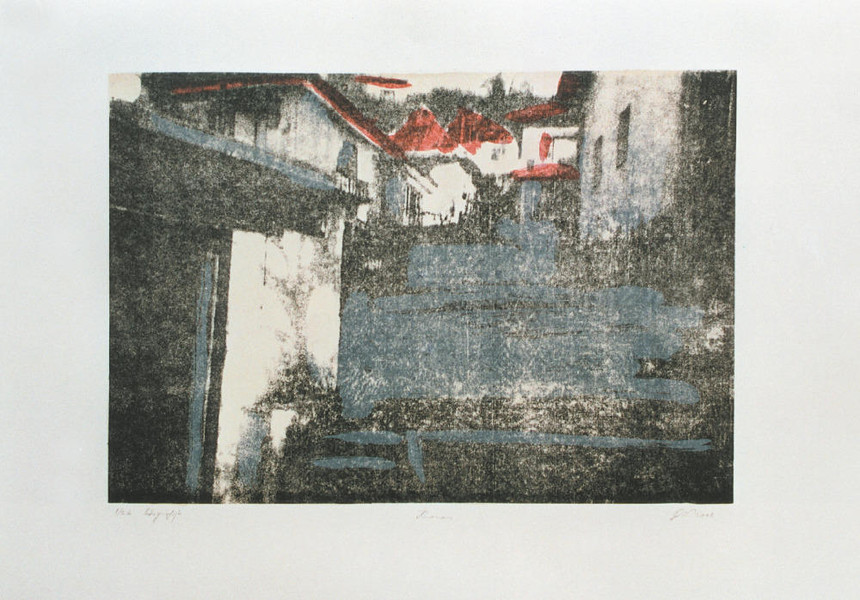 Roofs, 2001, 50x70 cm, litography