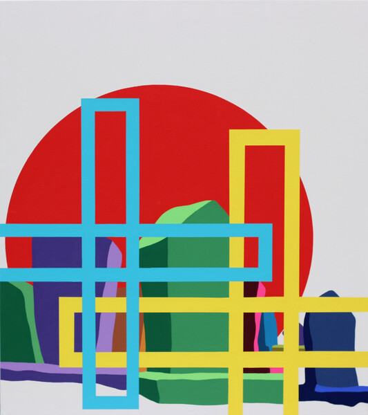 Stone Sleepers  No. 26, 2022, 90 x 80 cm, acrylic on canvas